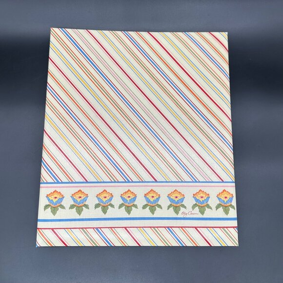 Vintage Photo Album Oleg Cassini Hallmark Floral Stripes 1970s Canada Glacier - Picture 2 of 10